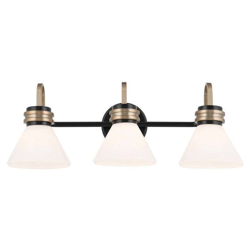 Kichler 55155BK Three Light Bath, Black (3)