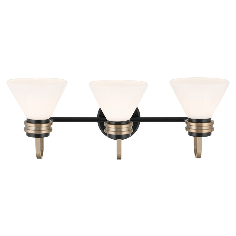 Kichler 55155BK Three Light Bath, Black (4)