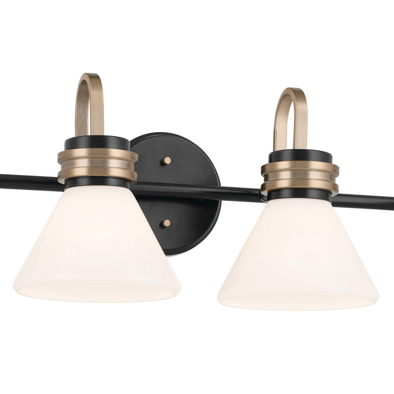 Kichler 55156BK Four Light Bath, Black (2)