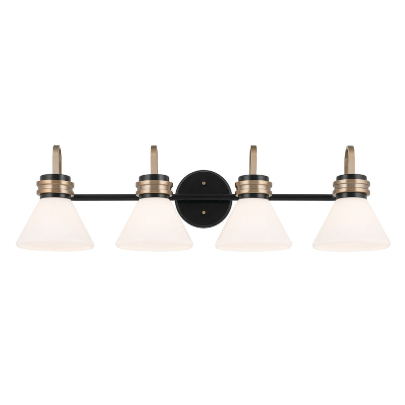 Kichler 55156BK Four Light Bath, Black (3)