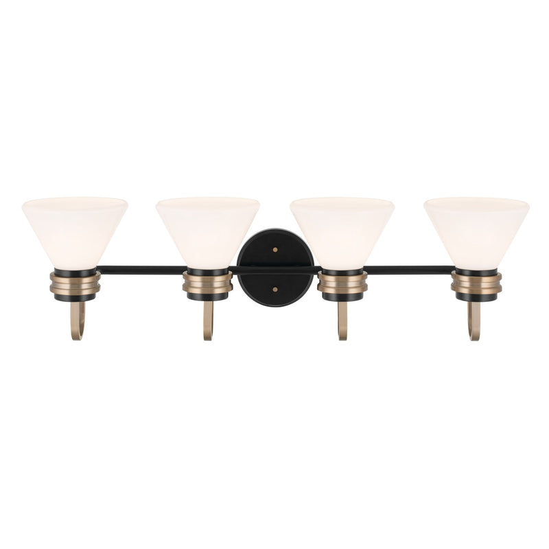 Kichler 55156BK Four Light Bath, Black (4)