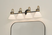 Kichler 55156BK Four Light Bath, Black (6)