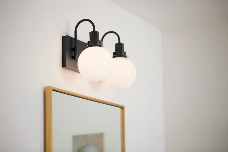 Kichler 55150BK Two Light Bath, Black (6)
