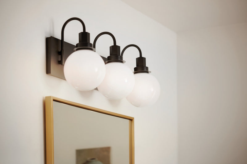 Kichler 55151BK Three Light Bath, Black (6)
