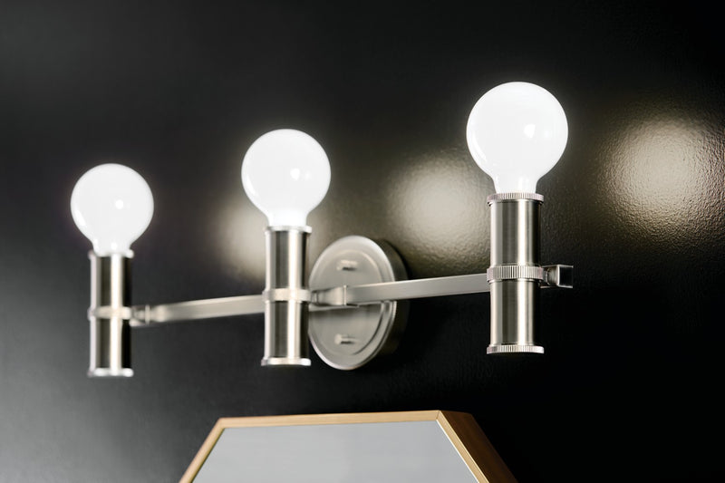 Kichler 55157NI Three Light Bath, Brushed Nickel (5)