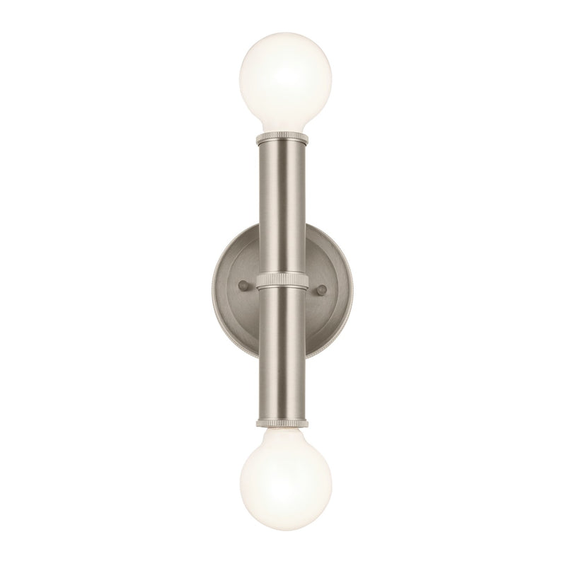 Kichler 55159NI Two Light Wall Sconce, Brushed Nickel (4)