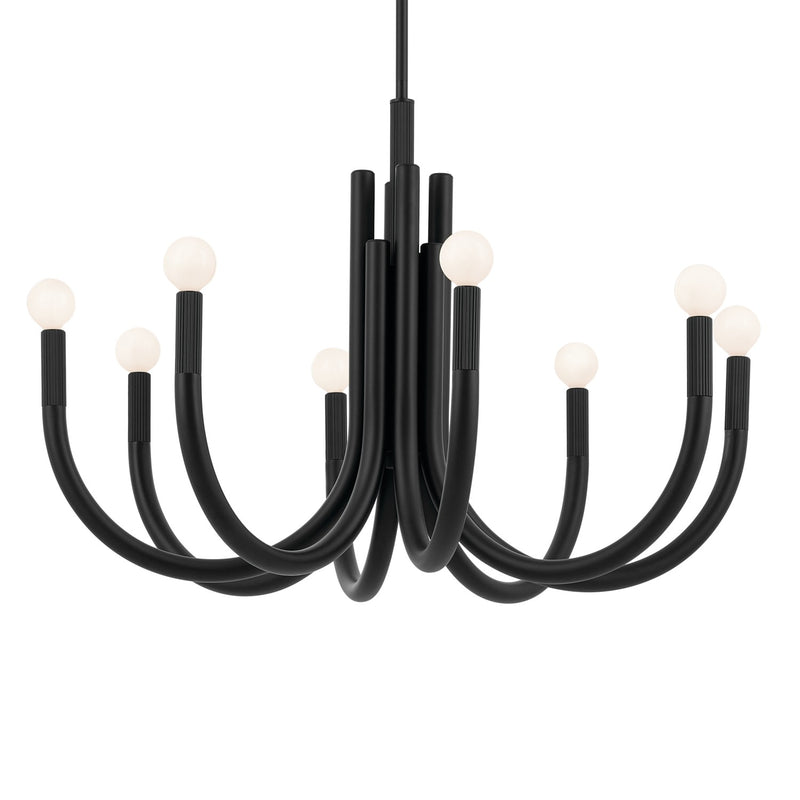 Kichler 52550BK Eight Light Chandelier, Black (3)