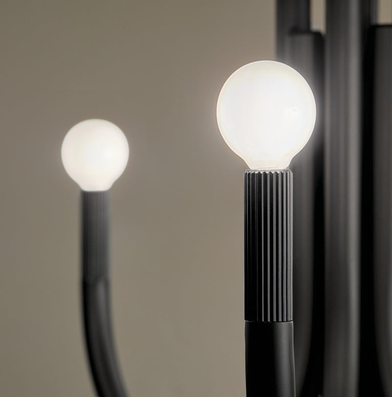 Kichler 52550BK Eight Light Chandelier, Black (5)