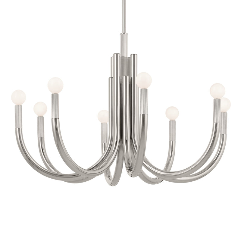 Kichler 52550PN Eight Light Chandelier, Polished Nickel (3)