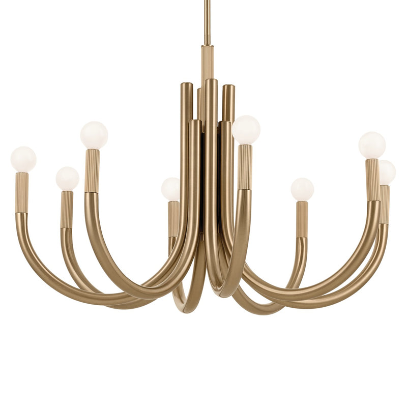 Kichler 52550CPZ Eight Light Chandelier, Champagne Bronze (3)
