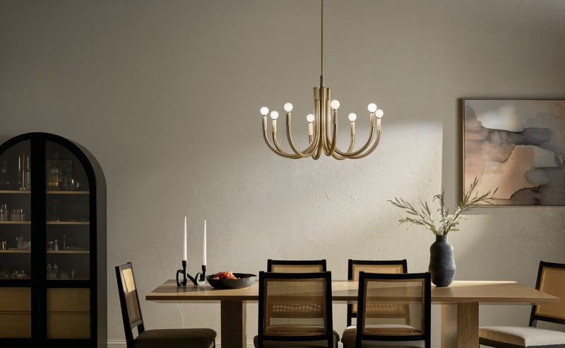 Kichler 52550CPZ Eight Light Chandelier, Champagne Bronze (4)