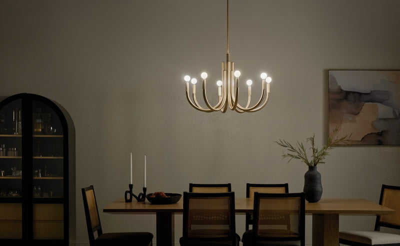 Kichler 52550CPZ Eight Light Chandelier, Champagne Bronze (6)