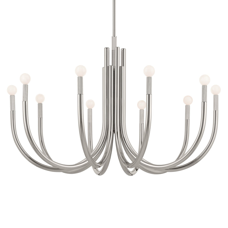 Kichler 52551PN Ten Light Chandelier, Polished Nickel (3)