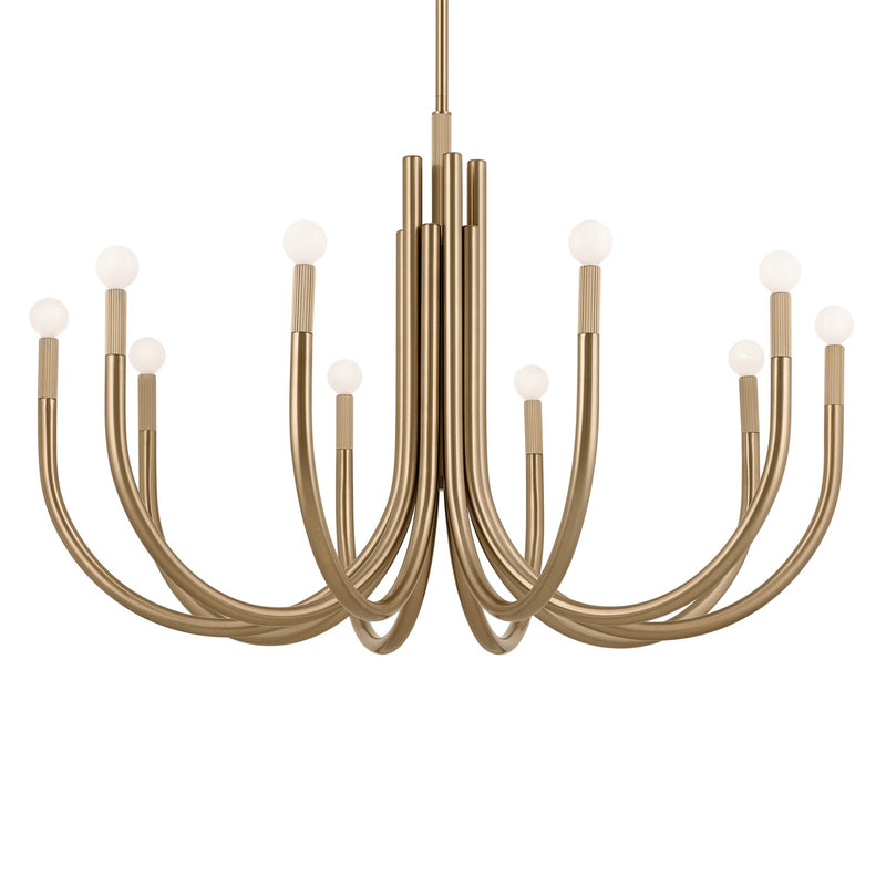 Kichler 52551CPZ Ten Light Chandelier, Champagne Bronze (4)