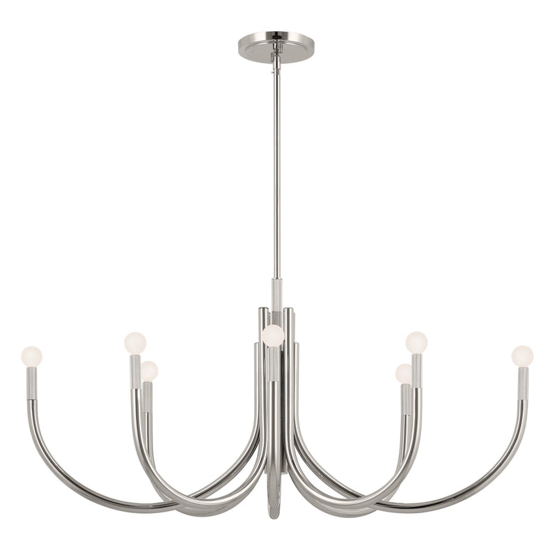 Kichler 52553PN Eight Light Chandelier, Polished Nickel (3)