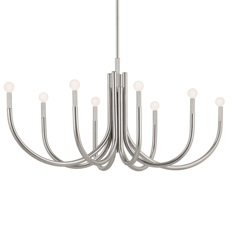 Kichler 52553PN Eight Light Chandelier, Polished Nickel (4)