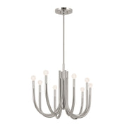 Kichler 52553PN Eight Light Chandelier, Polished Nickel (5)