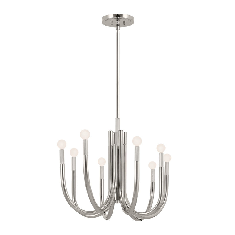 Kichler 52553PN Eight Light Chandelier, Polished Nickel (5)