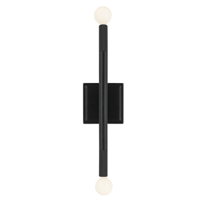 Kichler 52556BK Two Light Wall Sconce, Black (4)