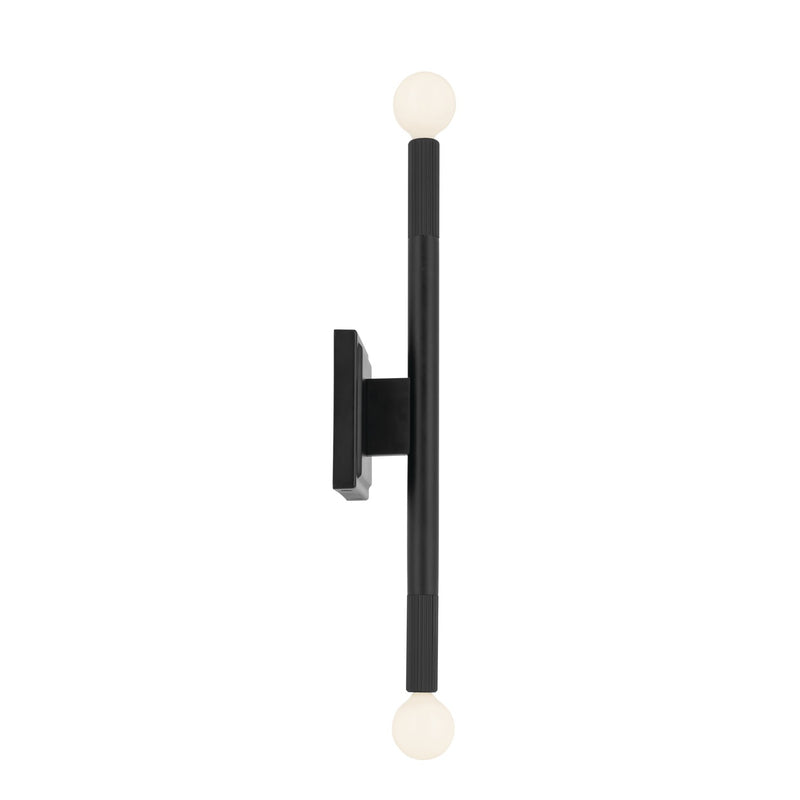 Kichler 52556BK Two Light Wall Sconce, Black (6)
