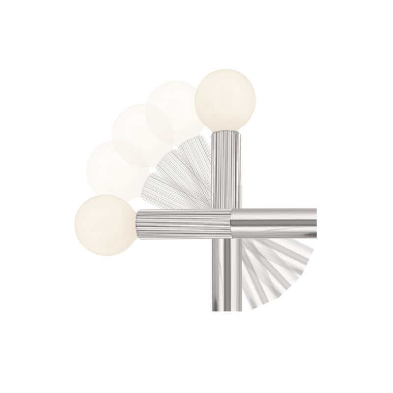 Kichler 52556PN Two Light Wall Sconce, Polished Nickel (2)