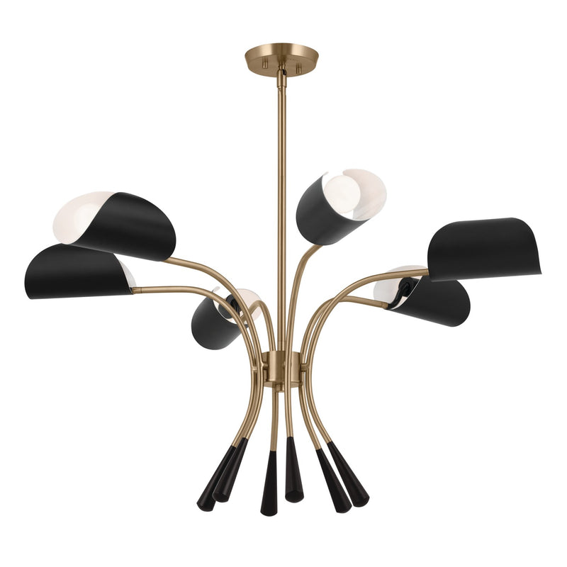 Kichler 52559CPZBK Six Light Chandelier, Champagne Bronze (2)