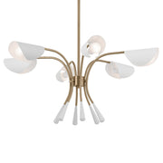 Kichler 52559CPZWH Six Light Chandelier, Champagne Bronze (3)