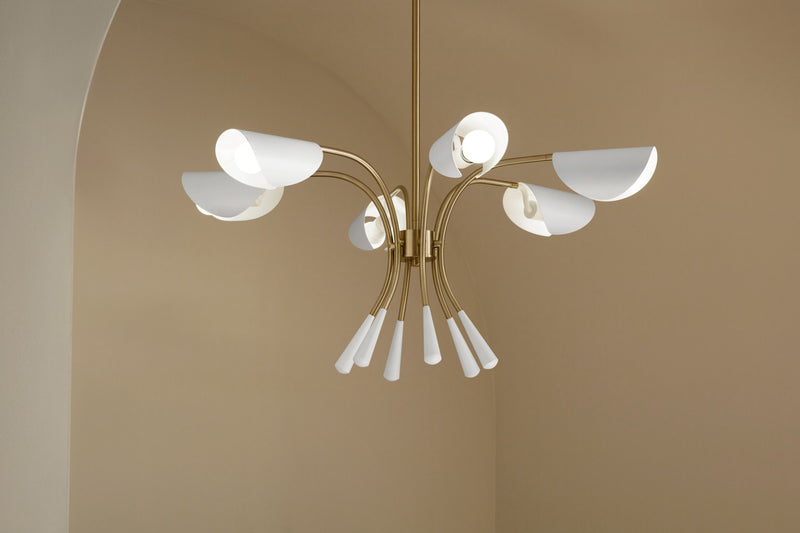Kichler 52559CPZWH Six Light Chandelier, Champagne Bronze (4)