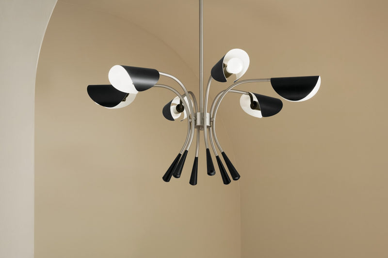 Kichler 52559SN Six Light Chandelier, Satin Nickel (4)