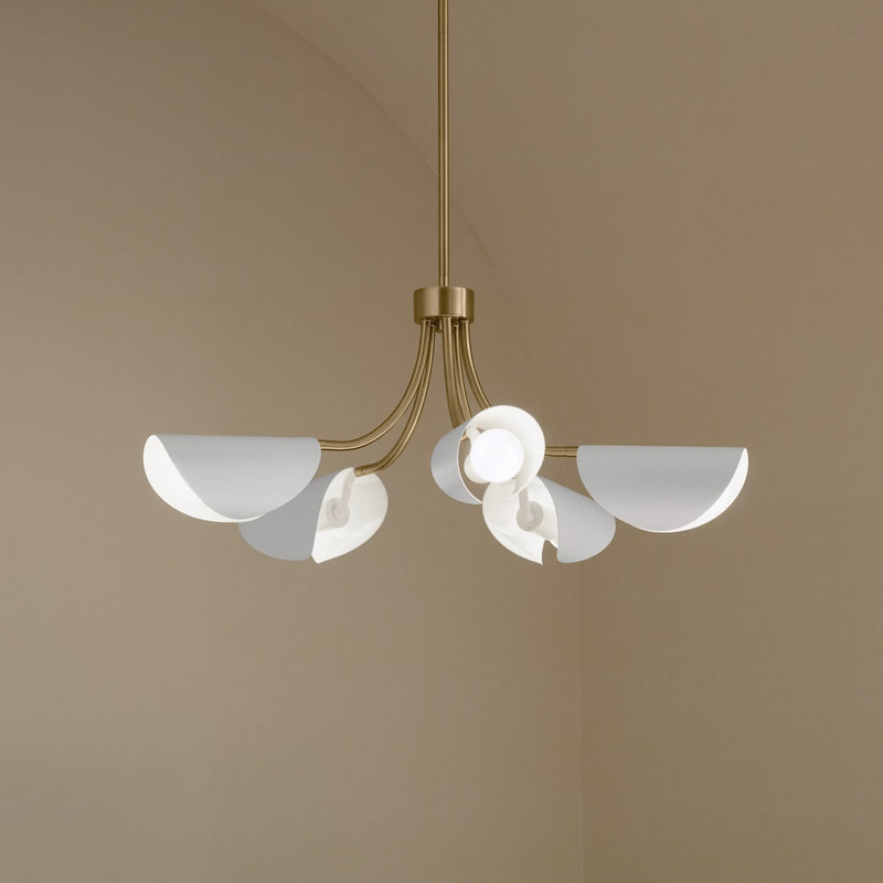 Kichler 52558CPZWH Five Light Chandelier/Semi Flush, Champagne Bronze (6)