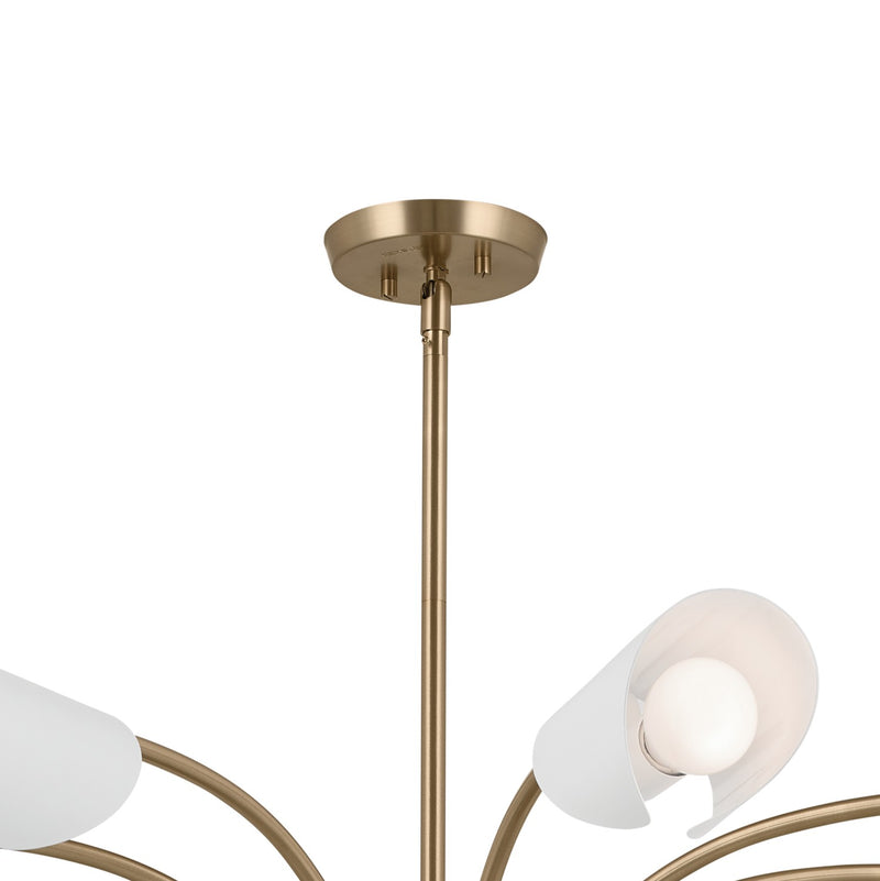 Kichler 52560CPZWH Eight Light Chandelier, Champagne Bronze (2)