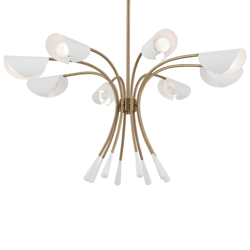 Kichler 52560CPZWH Eight Light Chandelier, Champagne Bronze (3)