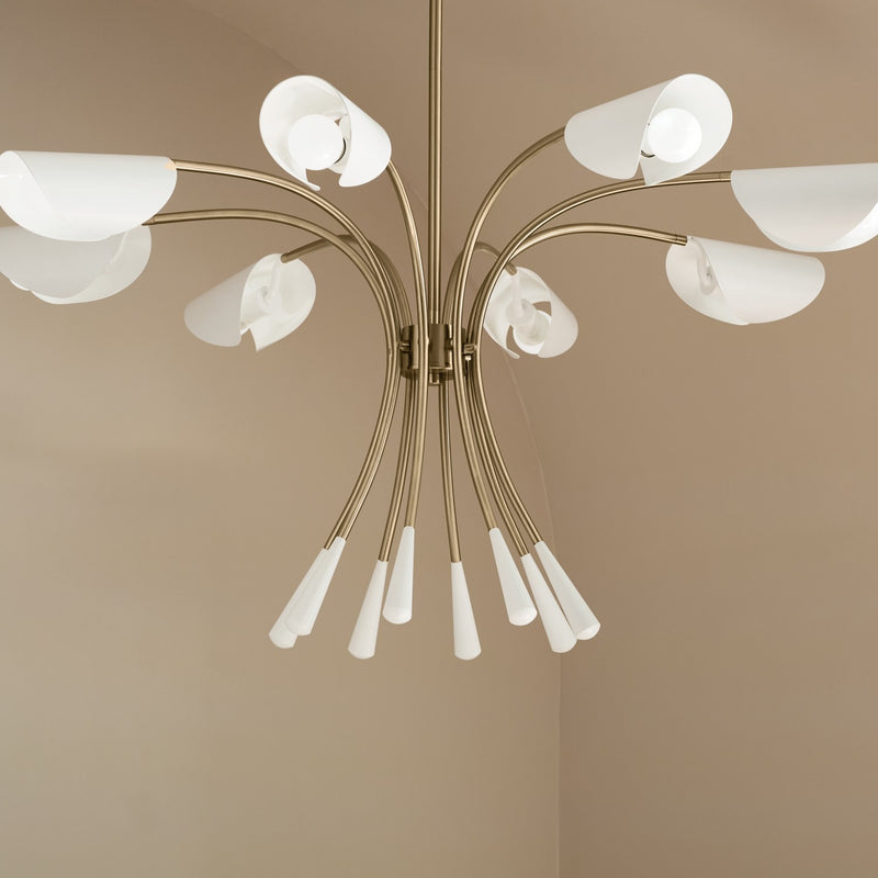 Kichler 52560CPZWH Eight Light Chandelier, Champagne Bronze (5)