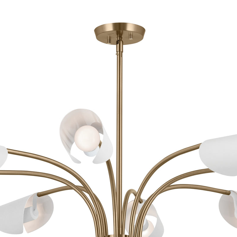 Kichler 52561CPZWH 12 Light Chandelier, Champagne Bronze (2)