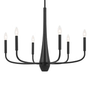 Kichler 52525BK Six Light Chandelier, Black (4)