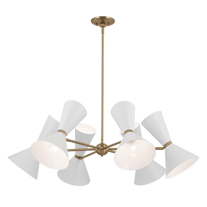 Kichler 52566CPZWH 12 Light Chandelier, Champagne Bronze (2)