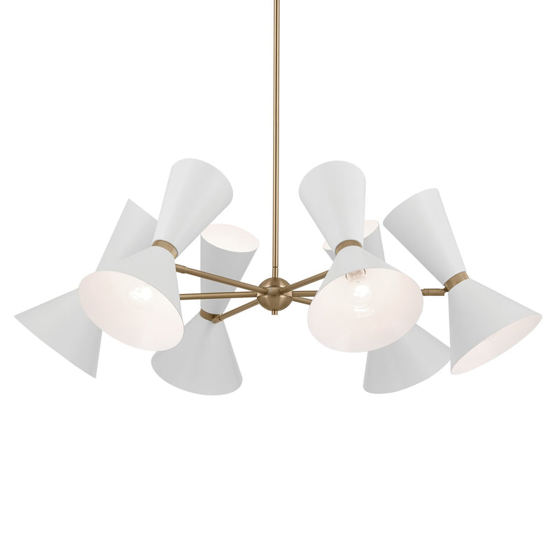 Kichler 52566CPZWH 12 Light Chandelier, Champagne Bronze (3)