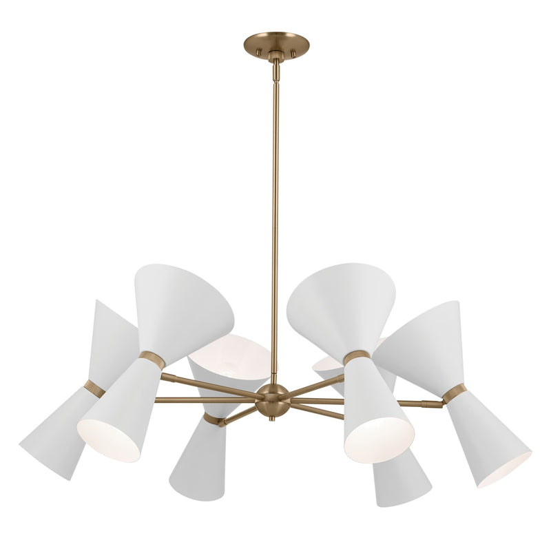 Kichler 52566CPZWH 12 Light Chandelier, Champagne Bronze (4)