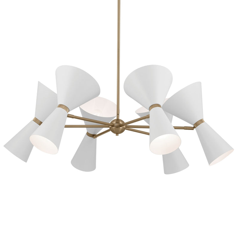 Kichler 52566CPZWH 12 Light Chandelier, Champagne Bronze (5)