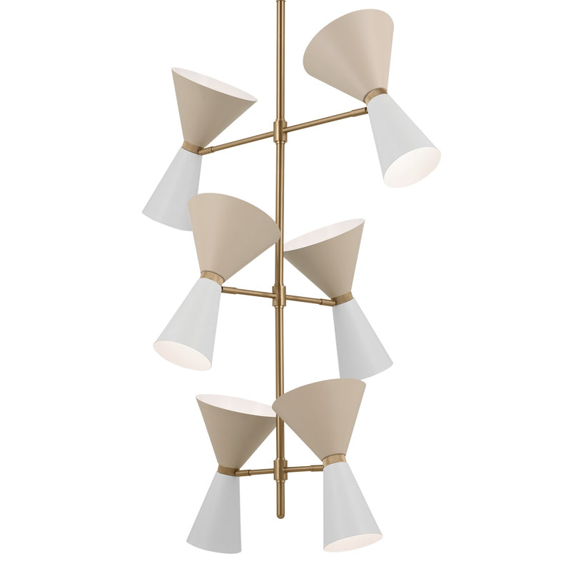 Kichler 52568CPZGRG 12 Light Foyer Chandelier, Champagne Bronze (5)