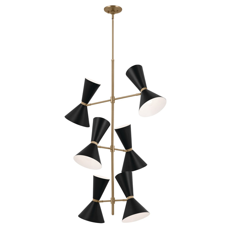Kichler 52568CPZBK 12 Light Foyer Chandelier, Champagne Bronze (2)