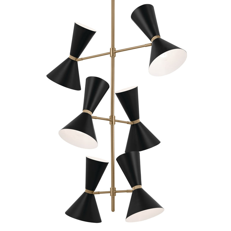 Kichler 52568CPZBK 12 Light Foyer Chandelier, Champagne Bronze (3)