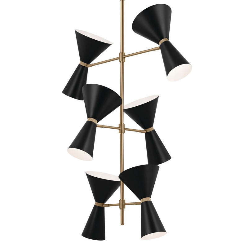 Kichler 52568CPZBK 12 Light Foyer Chandelier, Champagne Bronze (5)
