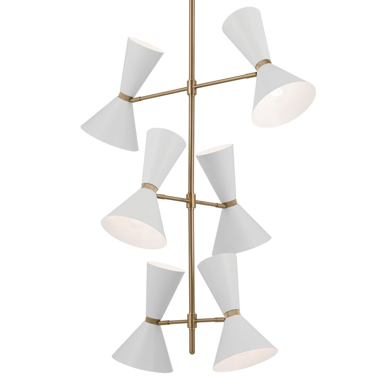 Kichler 52568CPZWH 12 Light Foyer Chandelier, Champagne Bronze (3)