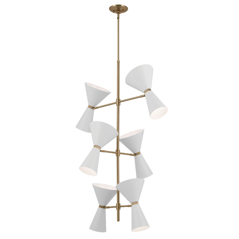 Kichler 52568CPZWH 12 Light Foyer Chandelier, Champagne Bronze (4)