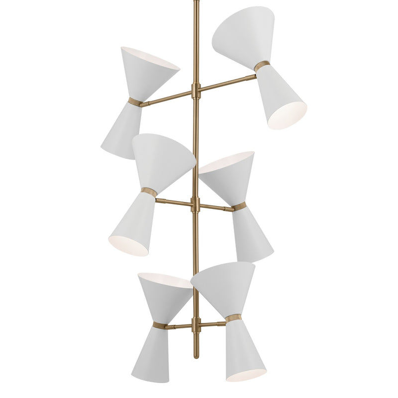 Kichler 52568CPZWH 12 Light Foyer Chandelier, Champagne Bronze (5)