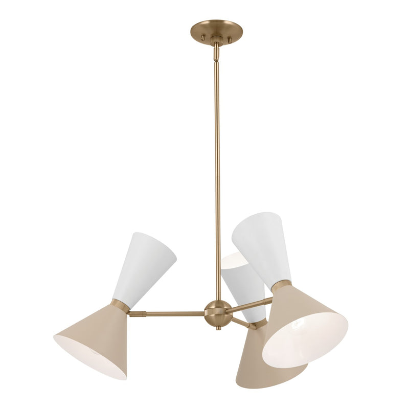 Kichler 52565CPZGRG Six Light Chandelier, Champagne Bronze (2)