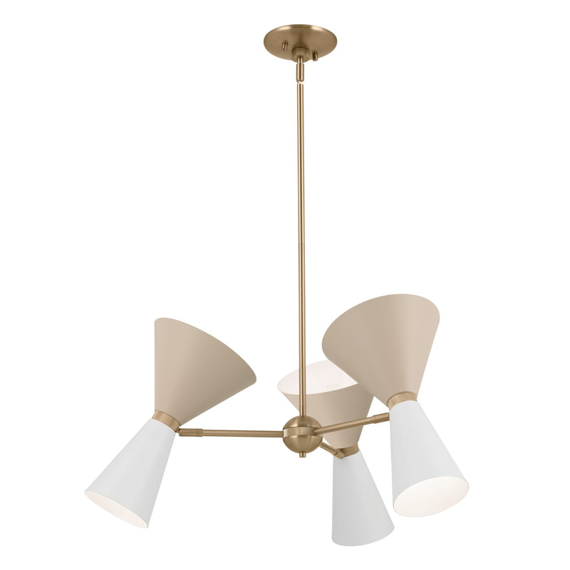 Kichler 52565CPZGRG Six Light Chandelier, Champagne Bronze (4)