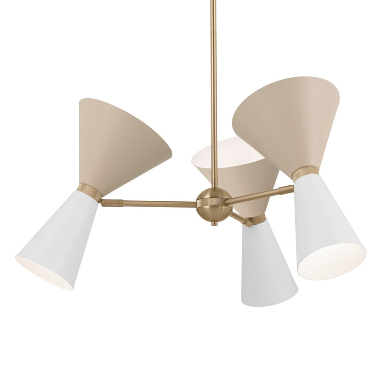 Kichler 52565CPZGRG Six Light Chandelier, Champagne Bronze (5)