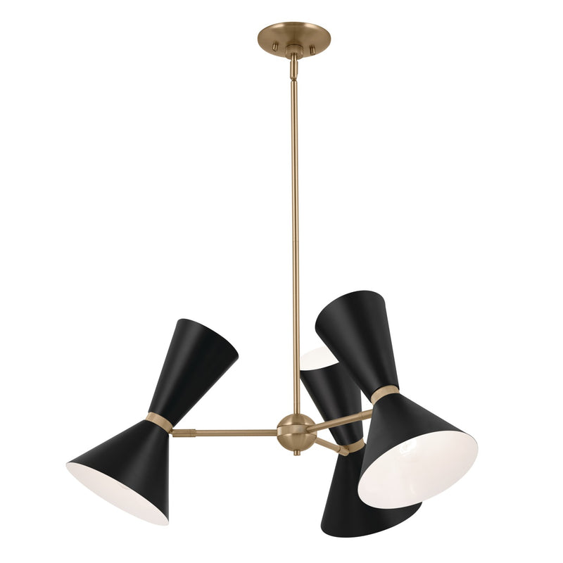 Kichler 52565CPZBK Six Light Chandelier, Champagne Bronze (2)